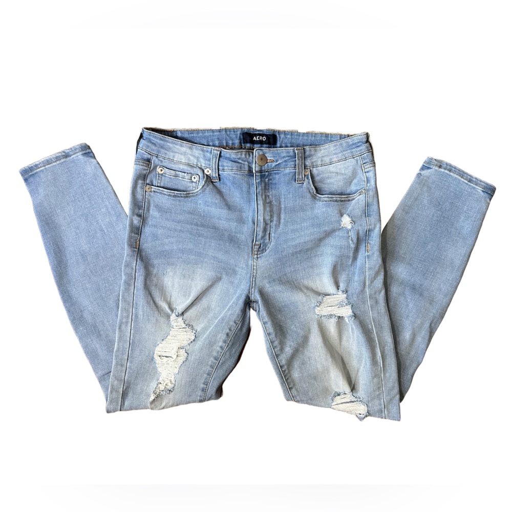 Aero High Rise Distressed Jeggings Size 12Reg